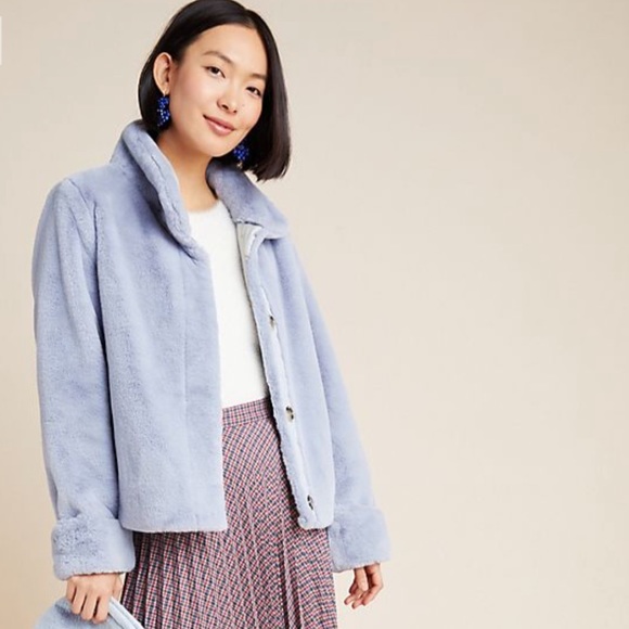 Anthropologie Moonlight Faux Fur Jacket 